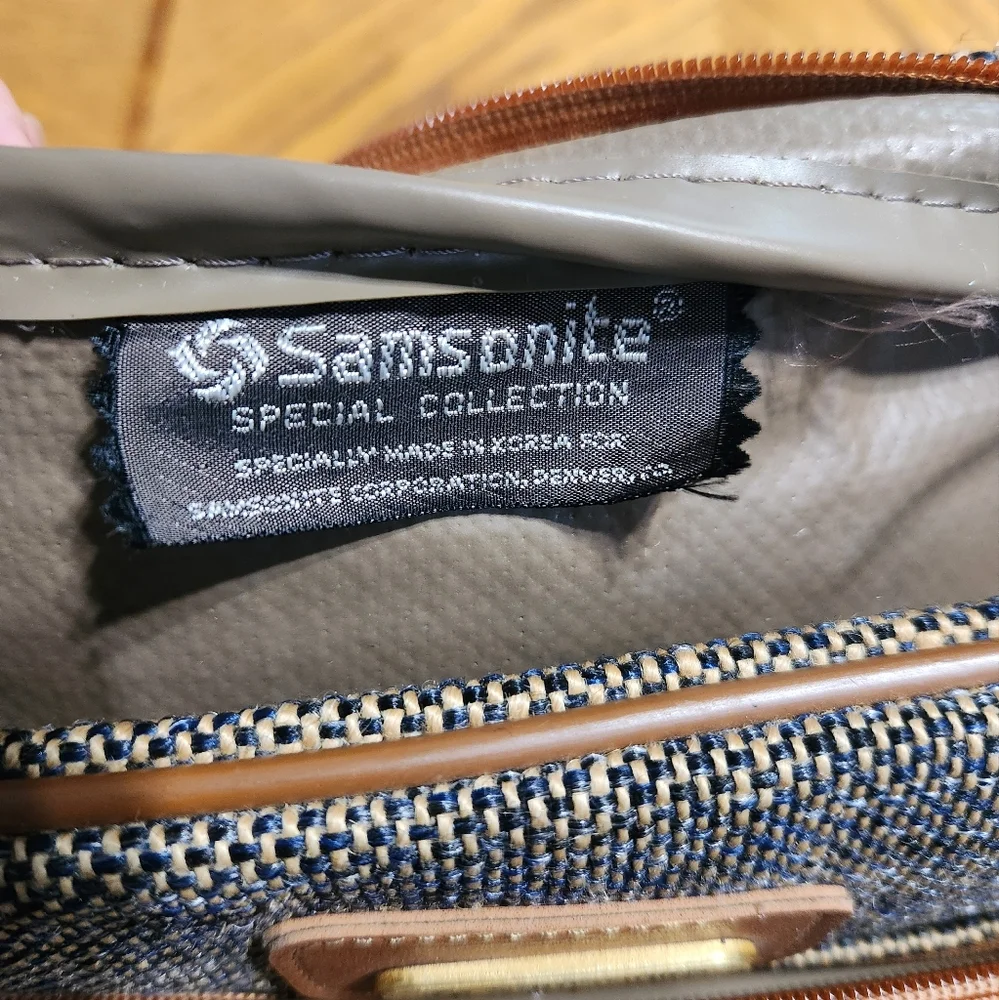 Samsonite Tan and Brown Messenger Bag